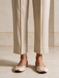 Women Beige Cambric Trouser - OWSP-2301023-1