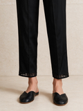 Women Black Cambric Trouser - OWSP-2301027