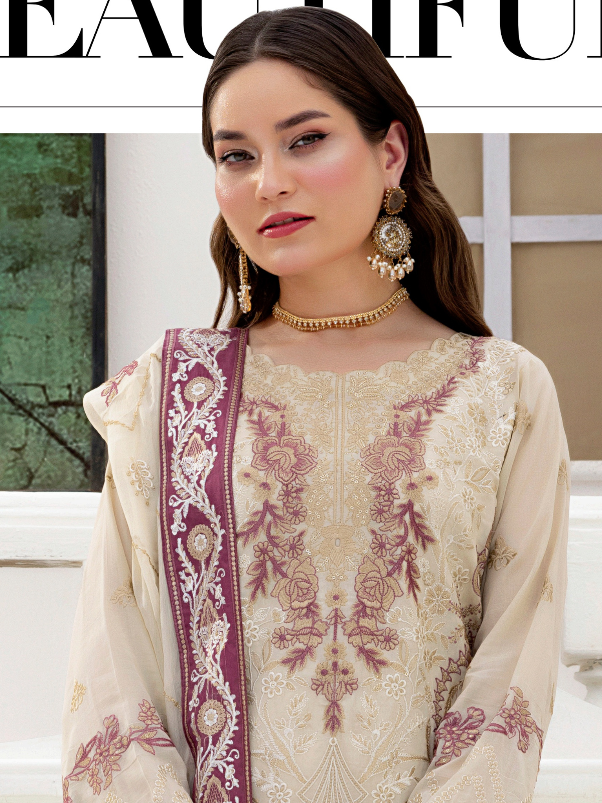 Sobia Mir Ivory White Minimal Luxury Embroidered Suit