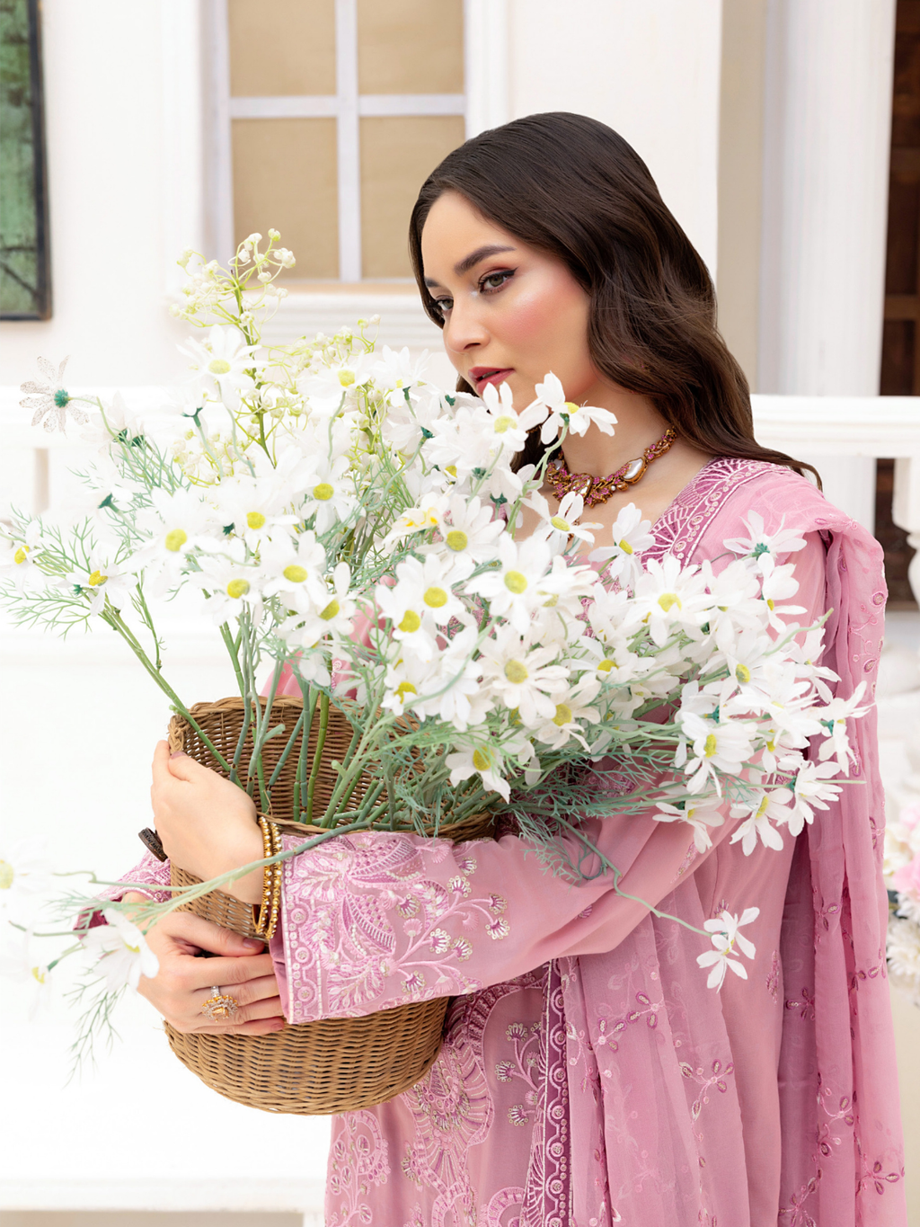 Sobia Mir Soft Pink Luxury Embroidered Suit