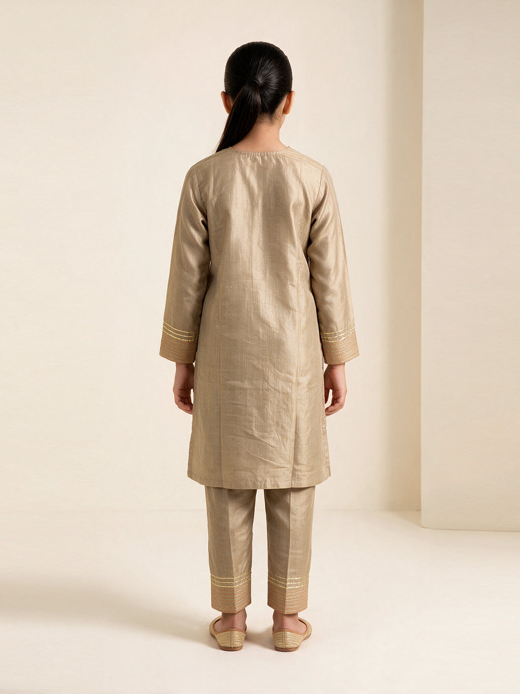 1Pc Fancy Pret Kurti Masoori Golden - OGKTG-2303019