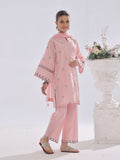 3Pc Embroidered Suit Pret Cotton Silk Jacquard Pink - OGE3P-2410019