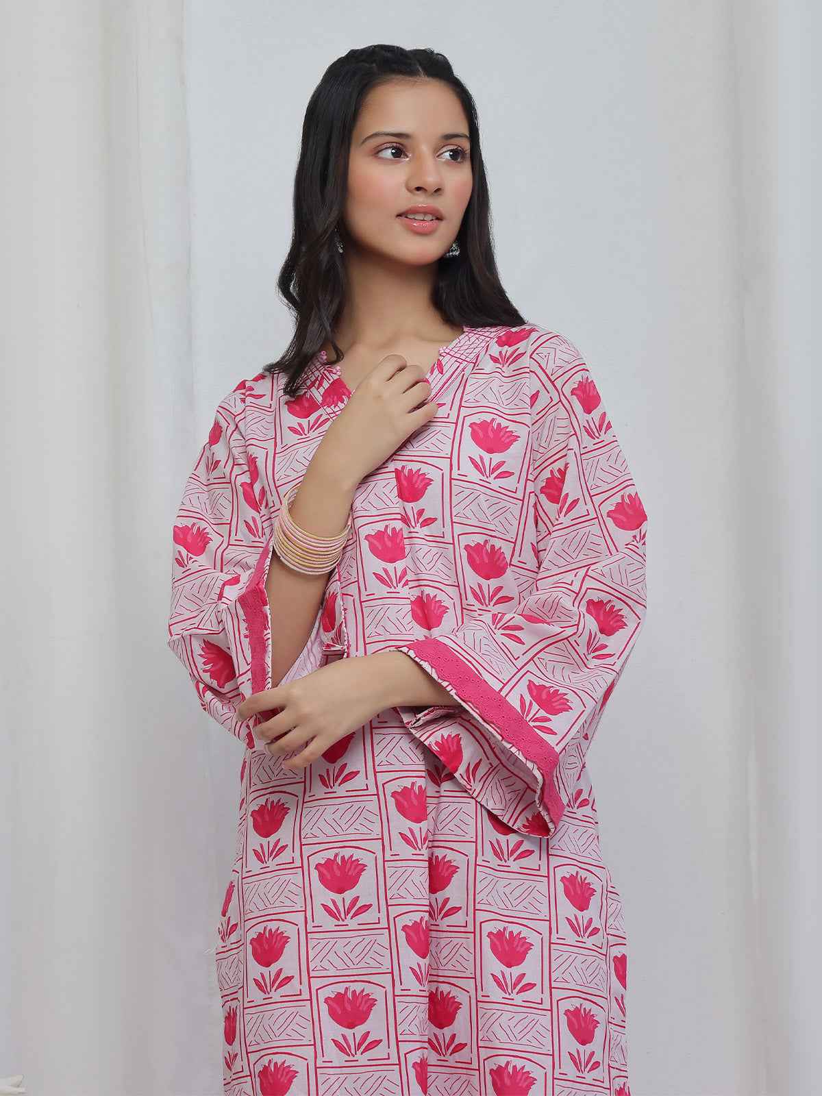 2Pc Printed Pret Shirt Trouser Lawn Pink - OG2P-2506012