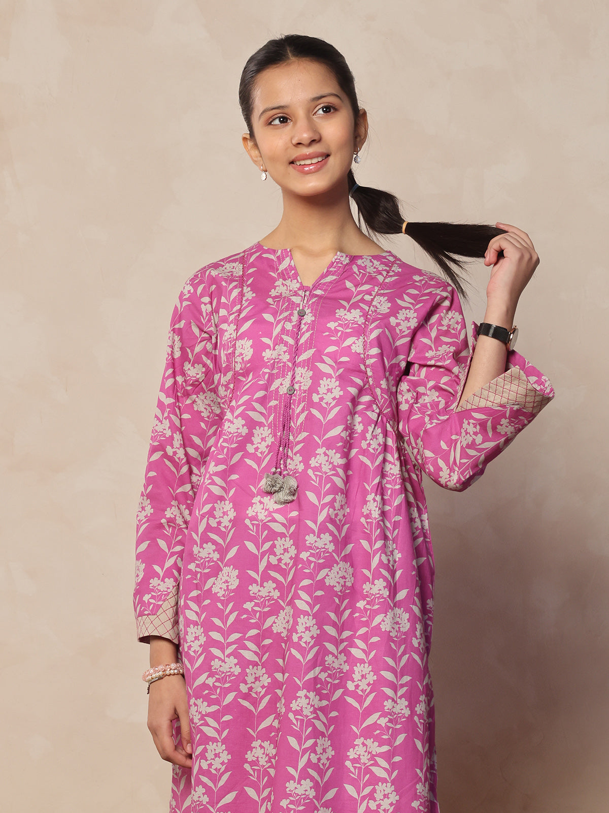 2Pc Printed Pret Shirt & Trouser Lawn Magenta - OG2P-2412056