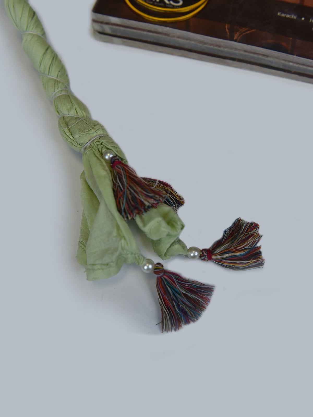 1Pc Crush Pret Dupatta Dyed Light Green - OWCDT-2508029