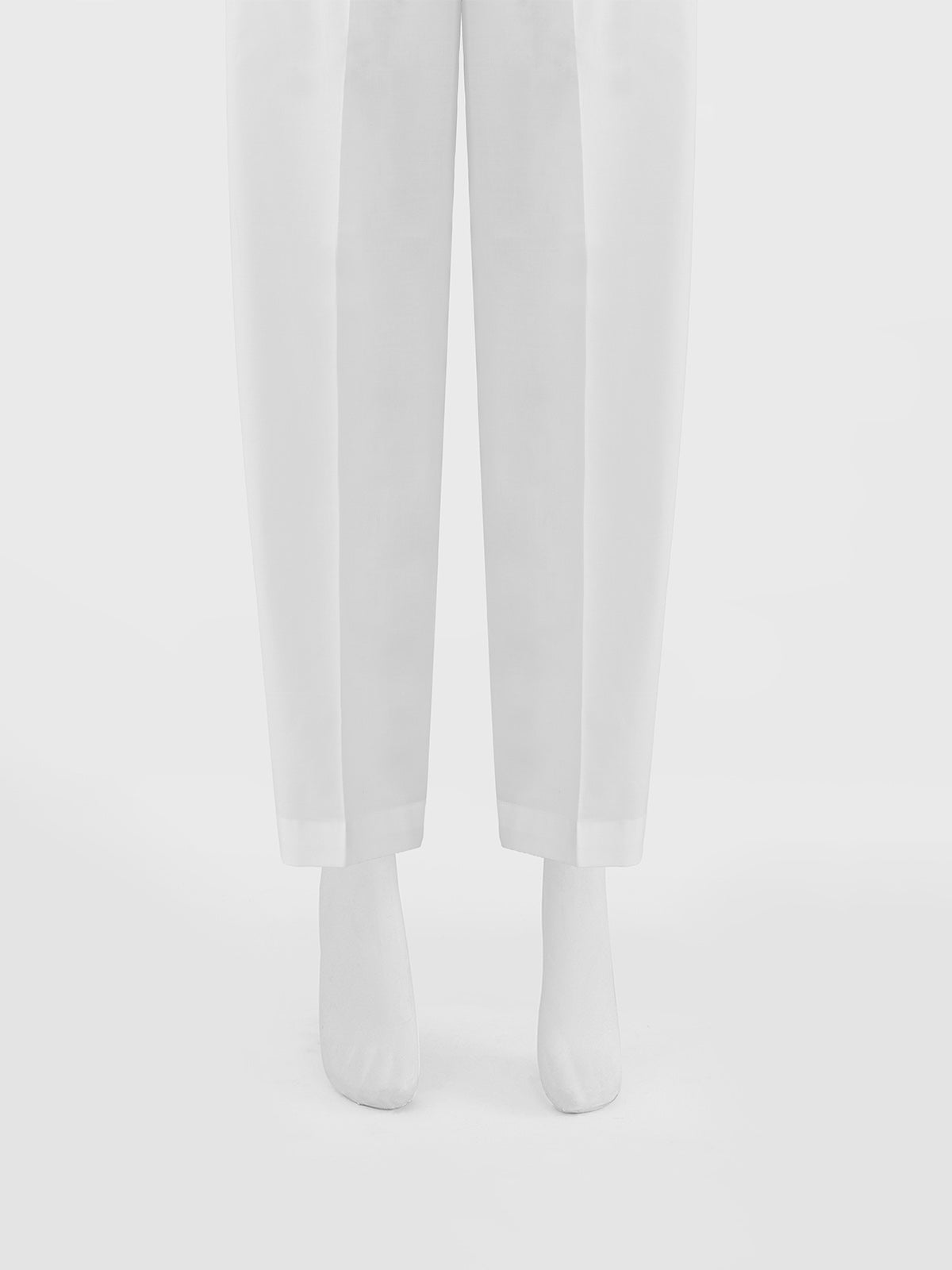 Women White Cambric Trouser - OWSP-2411027