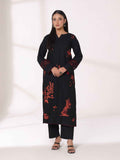 2Pcs Embroidered Pret Shirt Trouser Khaddar Black - OWE2P-25120001-NR-01