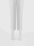 Women White Cotton Silk Embroidered Trouser - OWESP-2301024-4