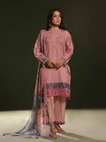 3Pc Printed Pret Suit Cambric Pink - OWE3P-2411012