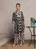 2Pc Printed Pret Shirt Trouser Lawn Black & White - OG2P-2412053