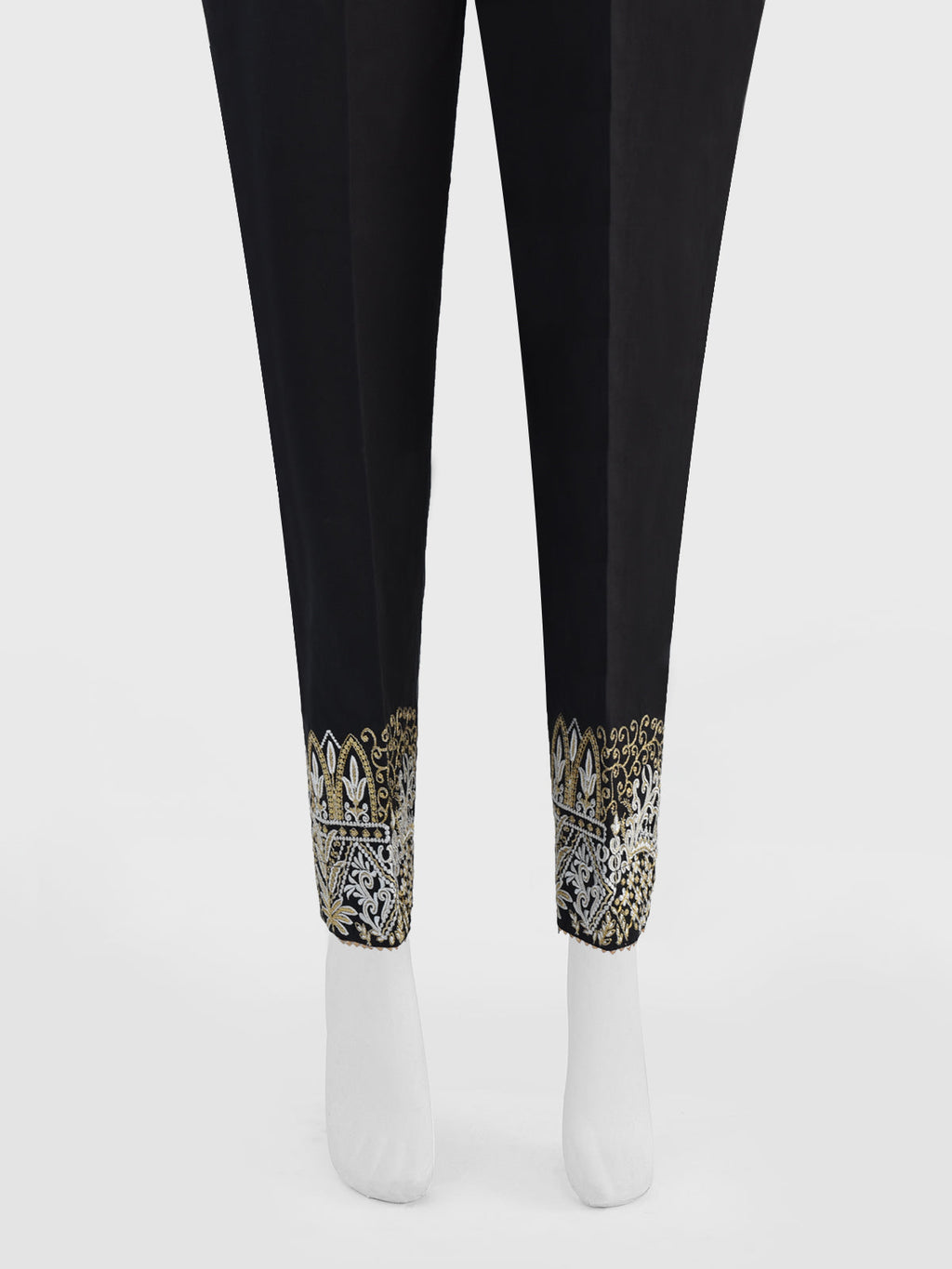 Women Black Lawn Embroidered Trouser - OWESP-2203005