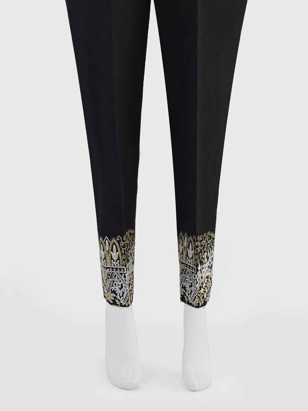 Women Black Lawn Embroidered Trouser - OWESP-2203005