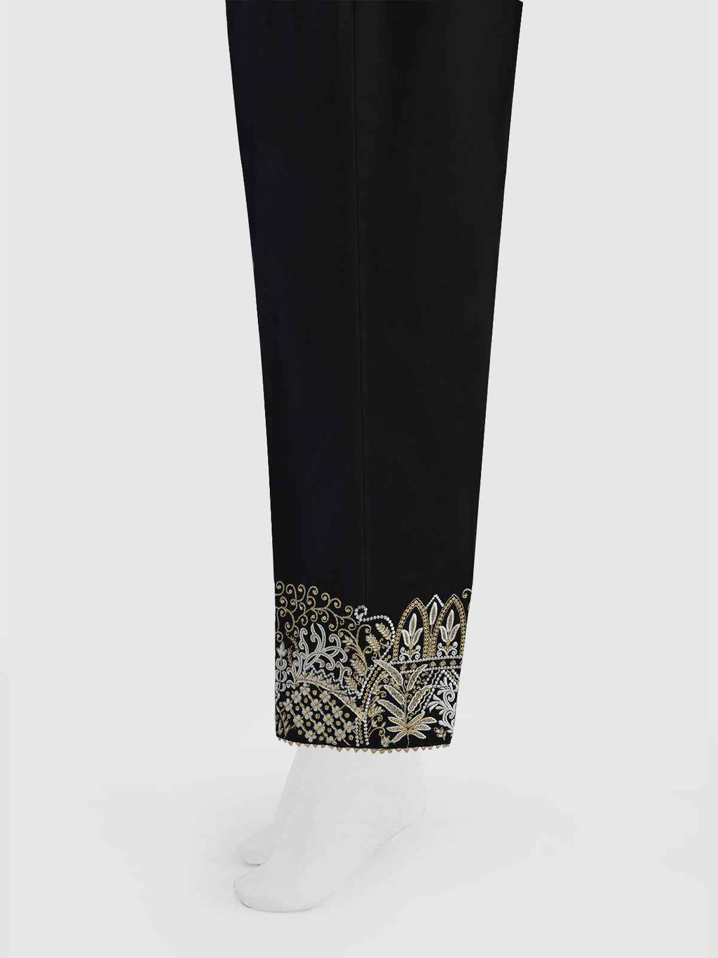 Women Black Lawn Embroidered Trouser - OWESP-2203005