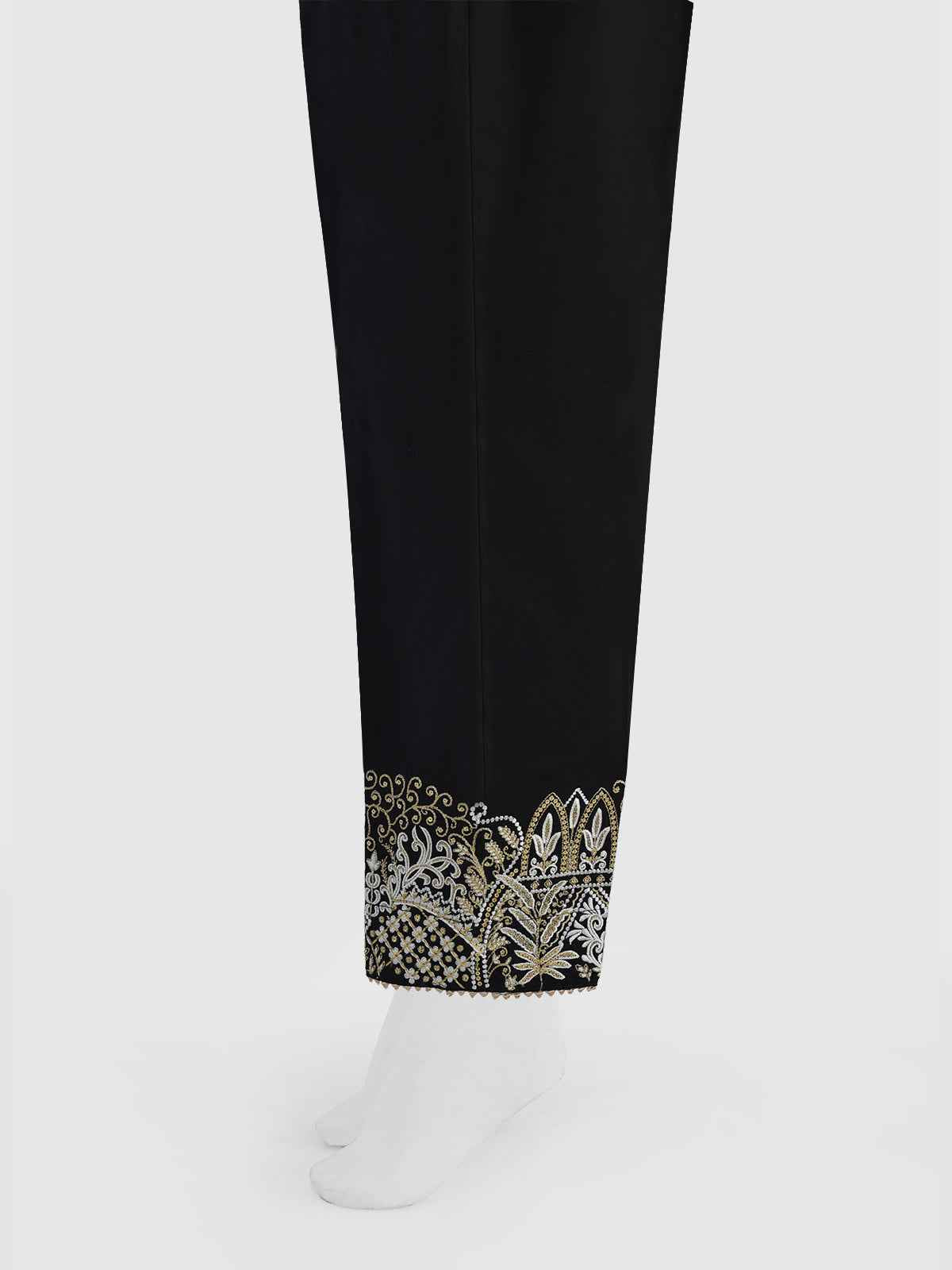 Women Black Lawn Embroidered Trouser - OWESP-2203005