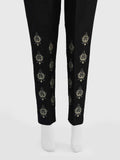 Women Black Dyed Embroidered Trouser - OWESP-2301024-3