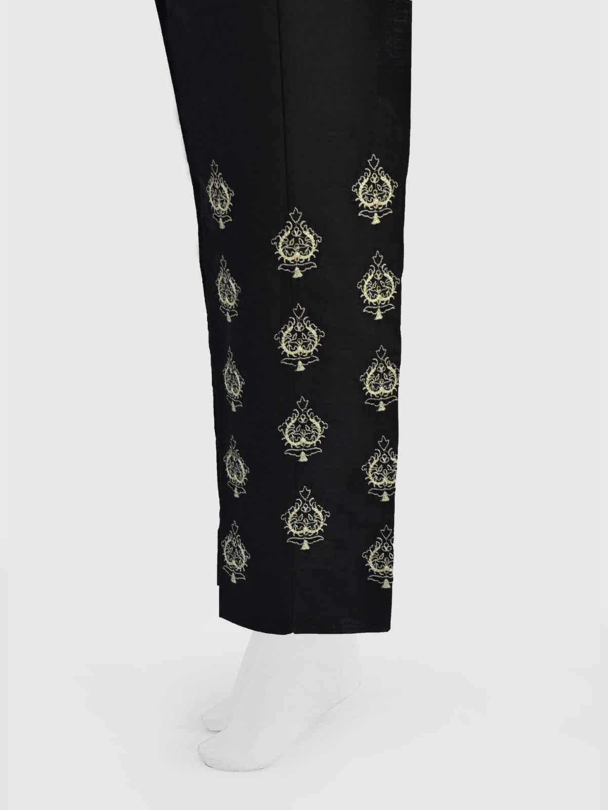 Women Black Dyed Embroidered Trouser - OWESP-2301024-3