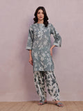 1Pc Printed Pret Kurti Lawn Green - OWKT-2505028