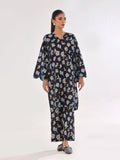 2Pc Printed Unstitched  Swiss Lawn Black - OL2PT-6290-A