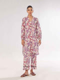 1Pc Printed Unstitched Kurti Swiss Lawn Purple - OLK-6306-A