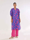 2Pc Printed Pret & Unstitched Shirt Trouser Swiss Lawn Pink