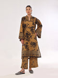 1Pc Printed Unstitched Kurti Swiss Lawn Mustard - OLK-6314-A