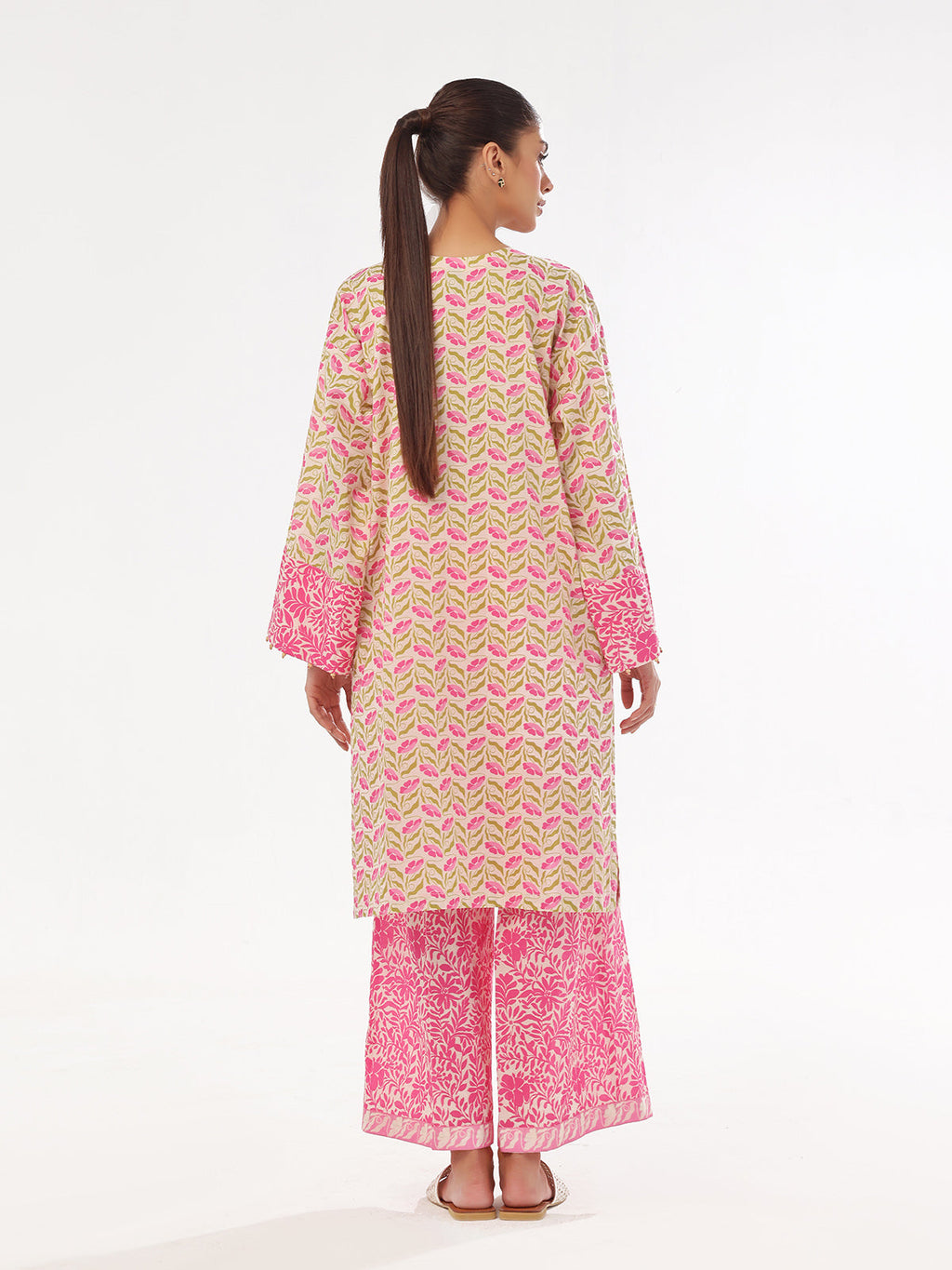 2Pc Printed Pret Shirt Trouser Lawn Pink - OW2P-2412003
