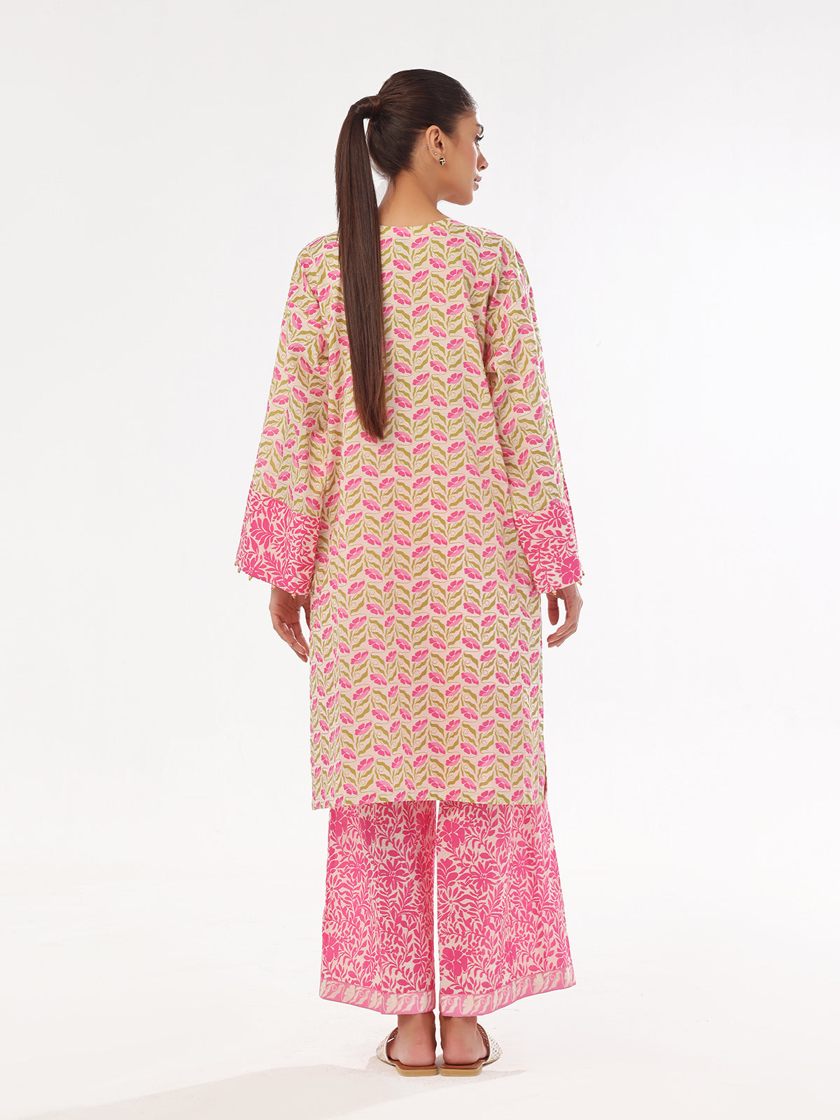 2Pc Printed Pret Shirt Trouser Lawn Pink - OW2P-2412003