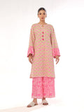 2Pc Printed Pret & Unstitched Shirt Trouser Lawn Pink