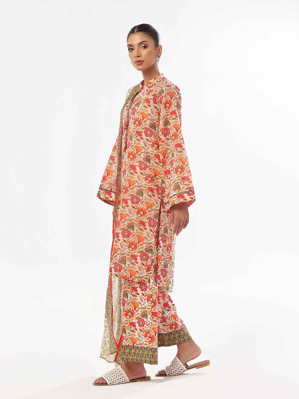 3Pc Printed Pret & Unstitched Suit Masoori Lawn Green