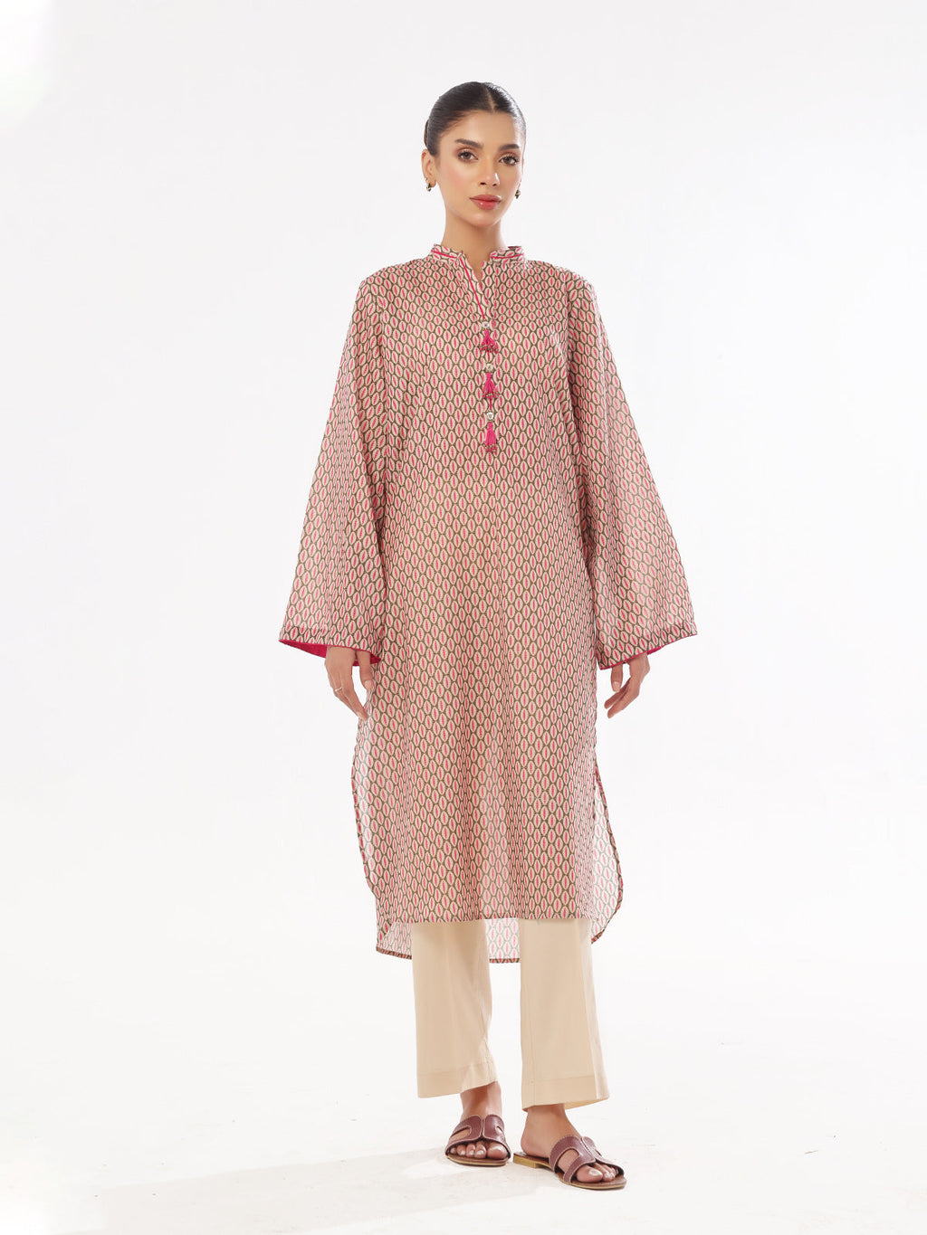 1Pc Printed Unstitched Masoori Lawn Green - OLK-6297-A