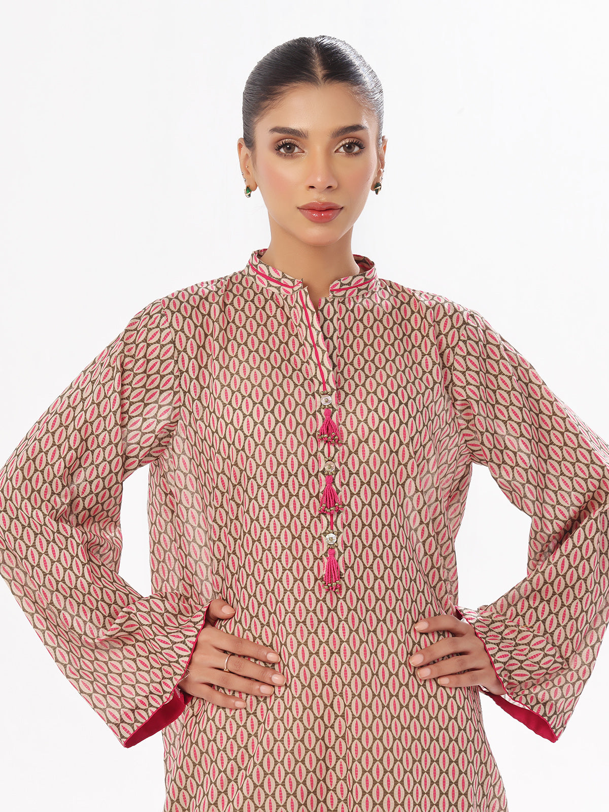 1Pc Printed Unstitched Masoori Lawn Green - OLK-6297-A