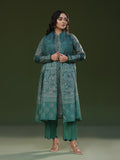 3Pc Printed Unstitched Cambric Green - OC3P-6267-B