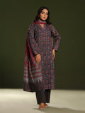 3Pc Printed Unstitched Cambric Black - OC3P-6273-A