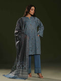 3Pc Printed Pret Suit Cambric Blue - OW3P-2411018