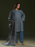 3Pc Printed Unstitched Cambric Blue - OC3P-6273-B