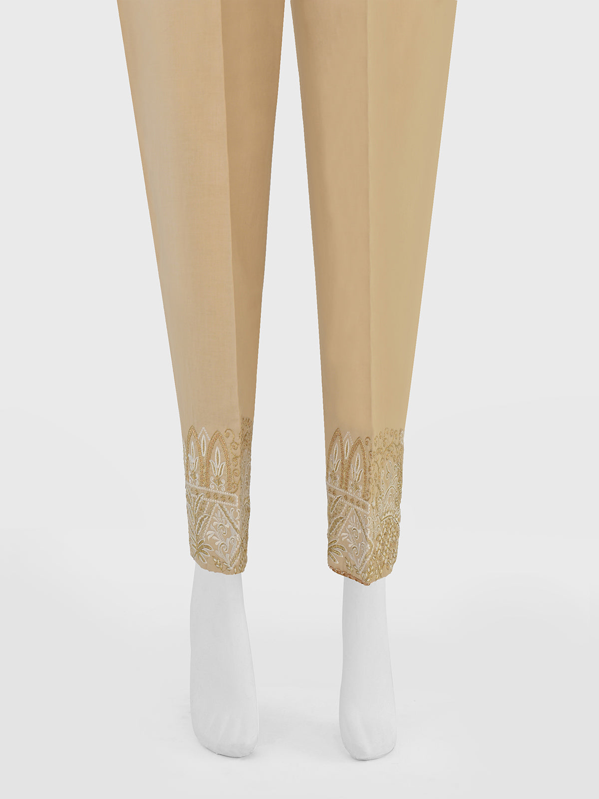 Women Beige Lawn Trouser - OWESP-2203004