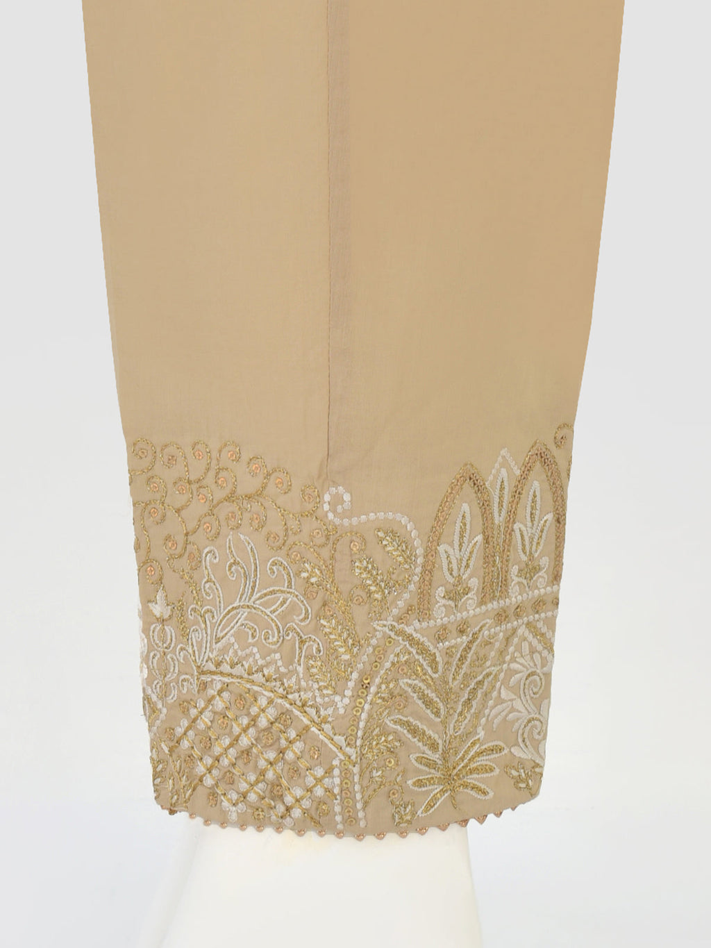 Women Beige Lawn Trouser - OWESP-2203004