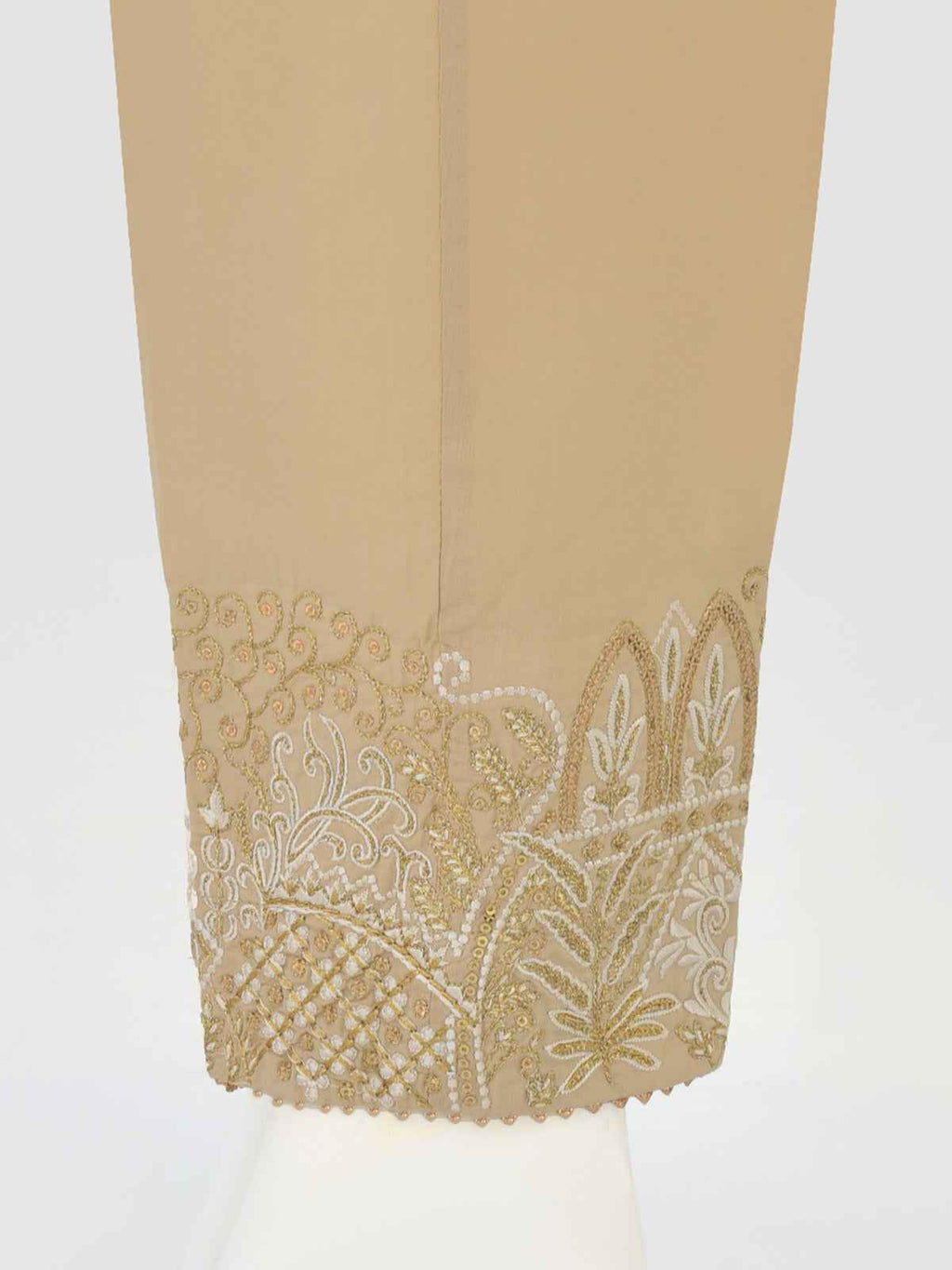 Women Beige Lawn Trouser - OWESP-2203004
