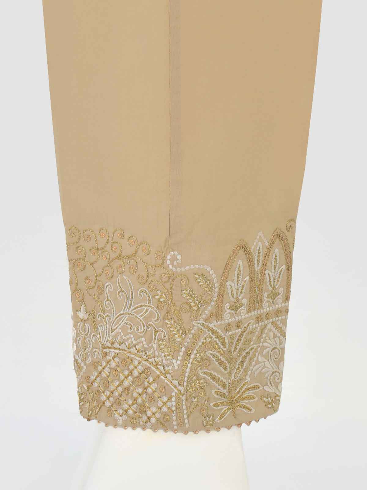 Women Beige Lawn Trouser - OWESP-2203004