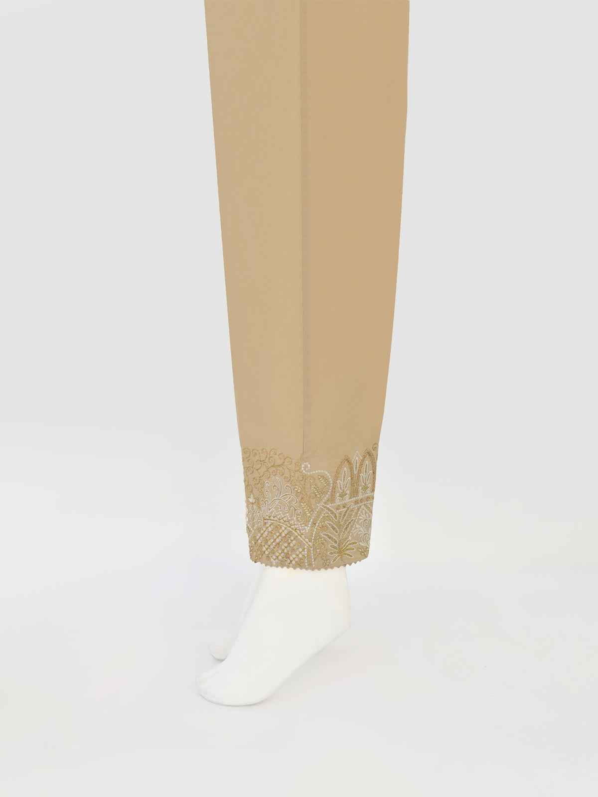 Women Beige Lawn Trouser - OWESP-2203004