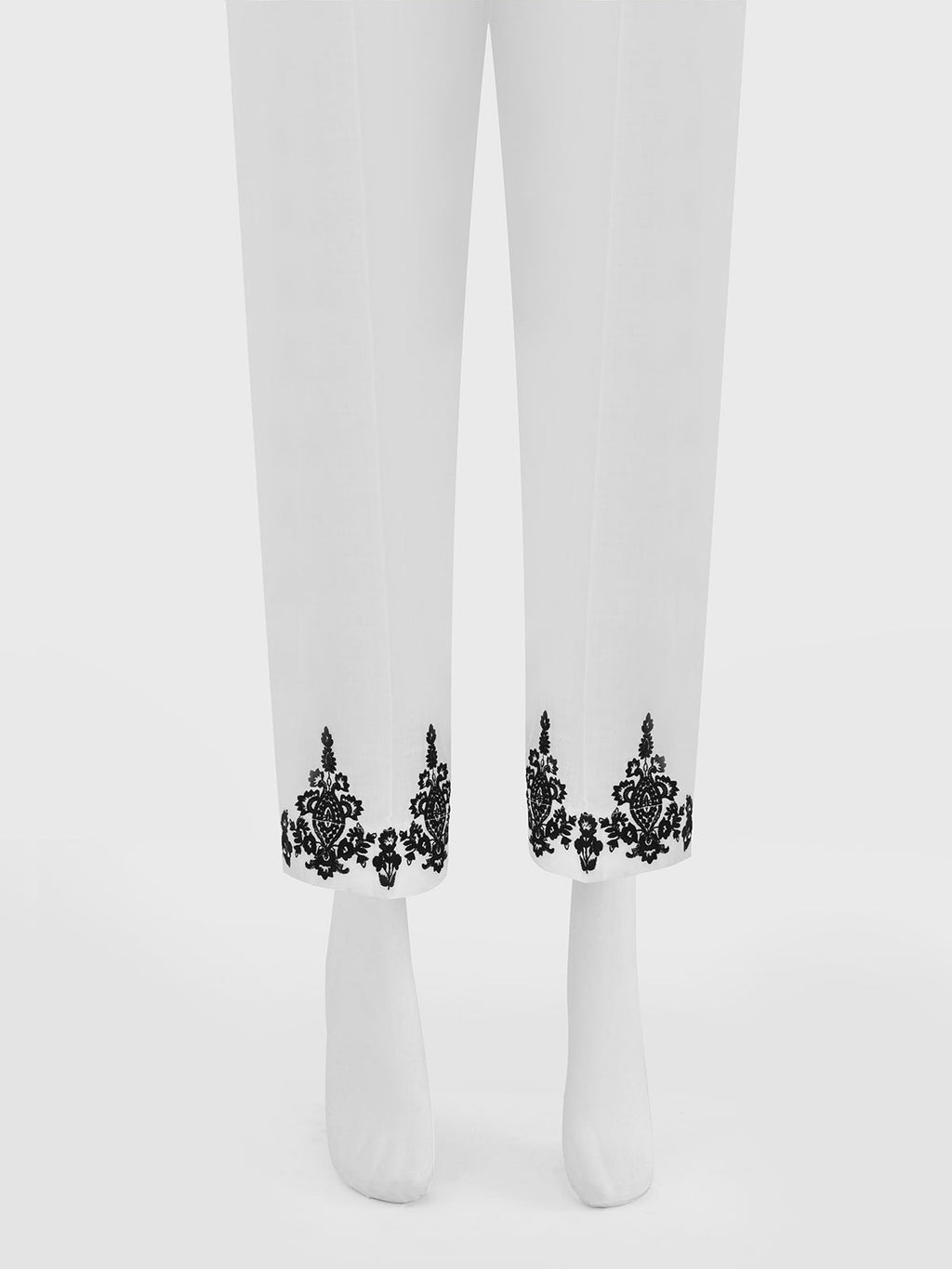 Women White Lawn Trouser - OWESP-2203001