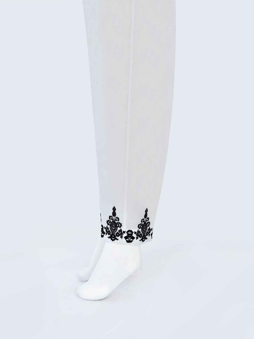 Women White Lawn Trouser - OWESP-2203001