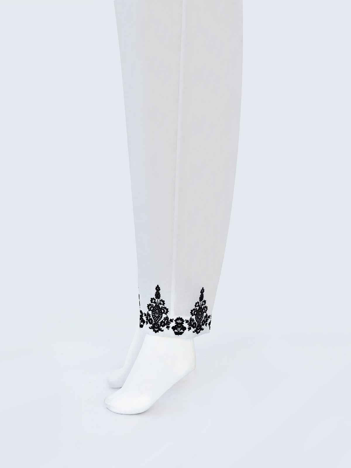Women White Lawn Trouser - OWESP-2203001