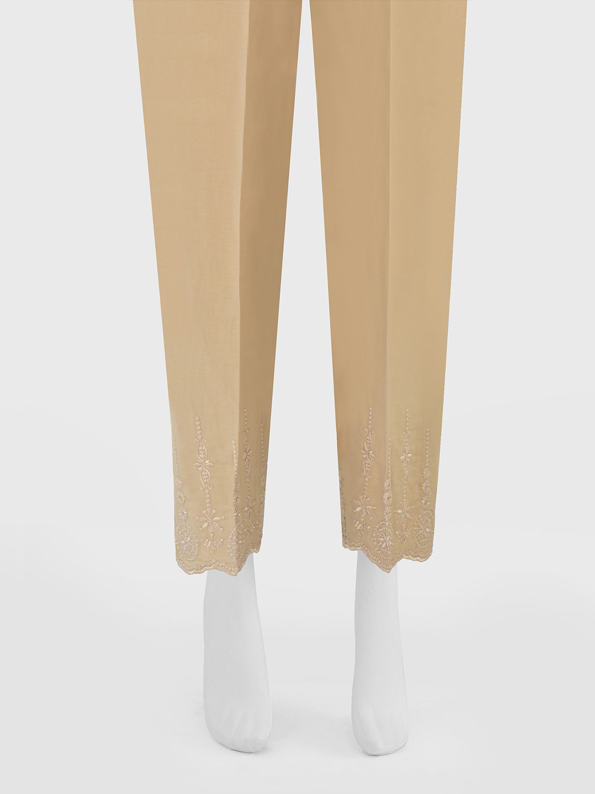 Women Beige Lawn Trouser - OWESP-2206029-1