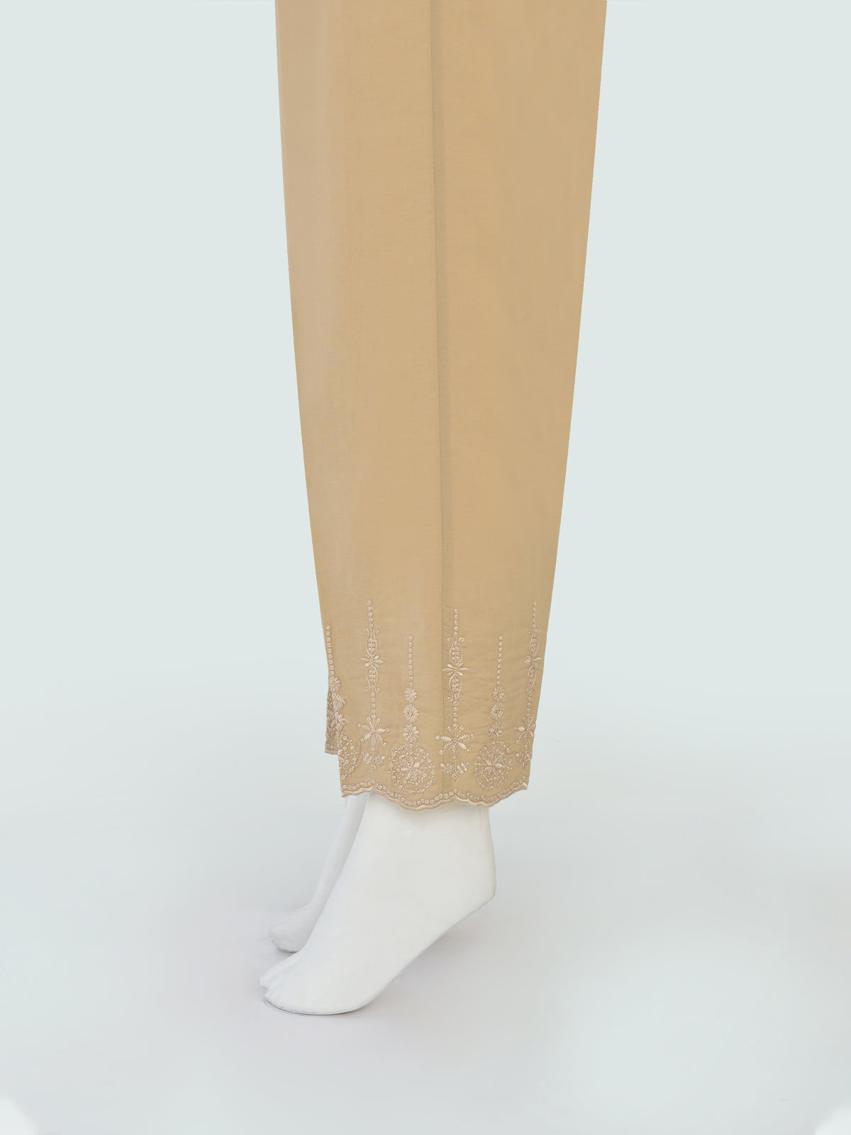Women Beige Lawn Trouser - OWESP-2206029-1