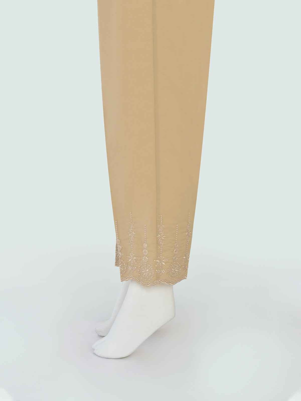 Women Beige Lawn Trouser - OWESP-2206029-1