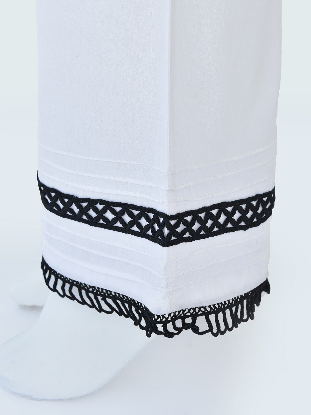 Women White Lawn Trouser - OWBBP-2109012