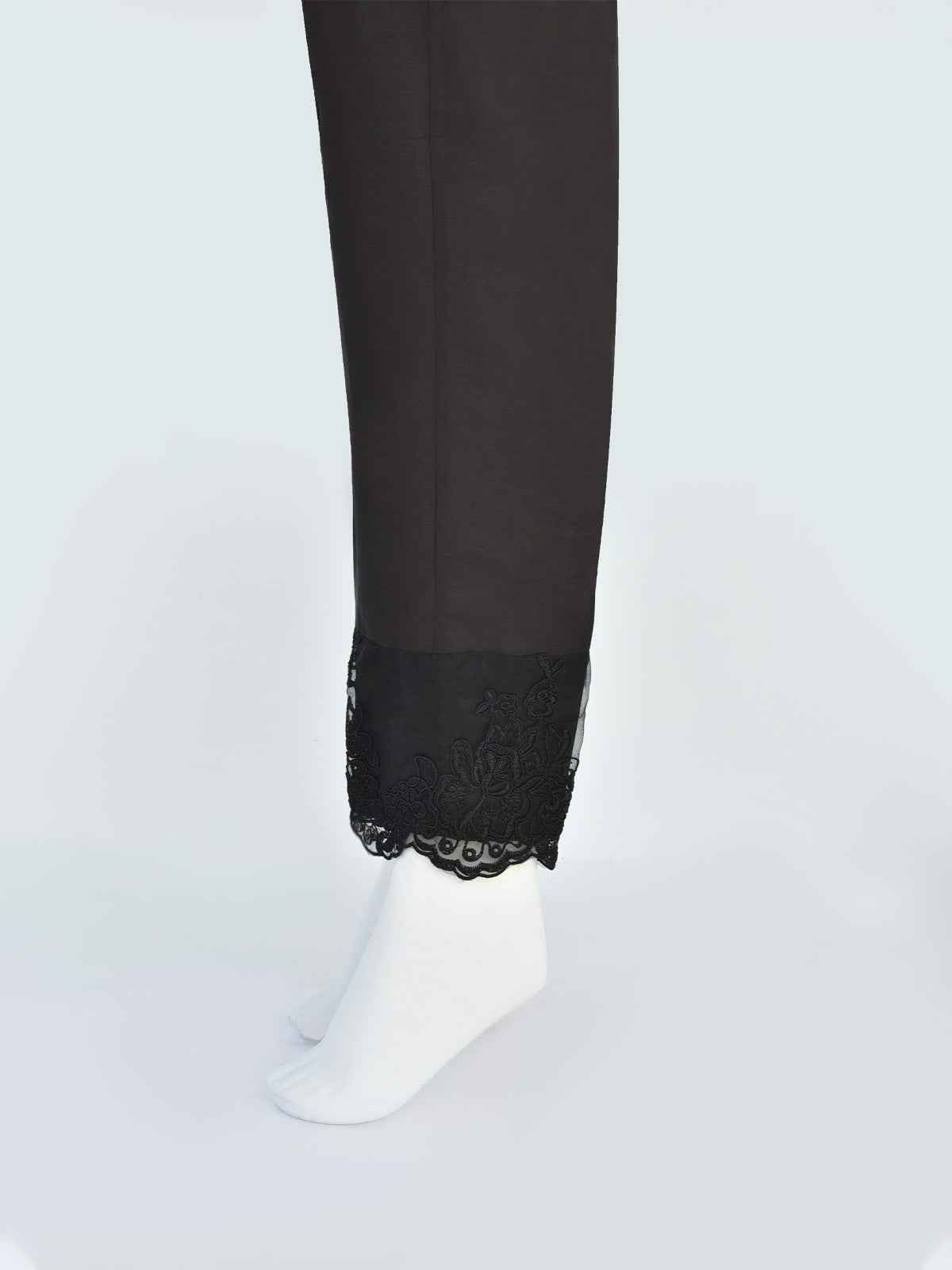 Women Black Lawn Trouser - OWESP-2206032