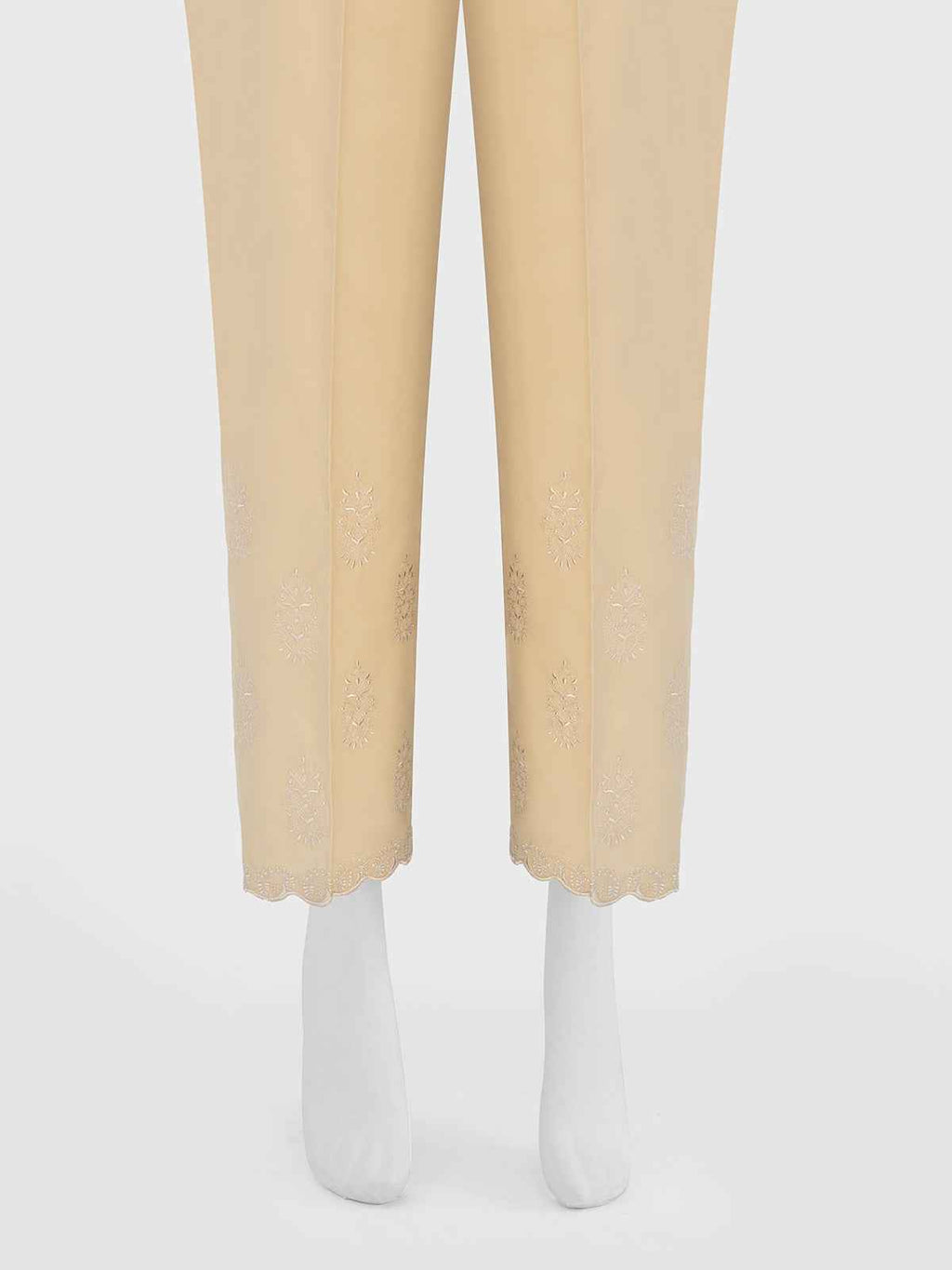 Women Beige Lawn Trouser - OWESP-2206033-1