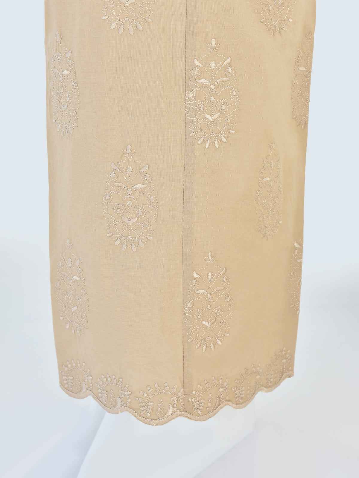 Women Beige Lawn Trouser - OWESP-2206033-1